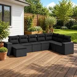 Create a Cozy Outdoor Space with 8 Piece Sofa Set