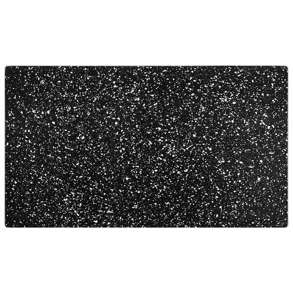Tempered Glass Chopping Boards Set Black Granite Pattern 2 Piece