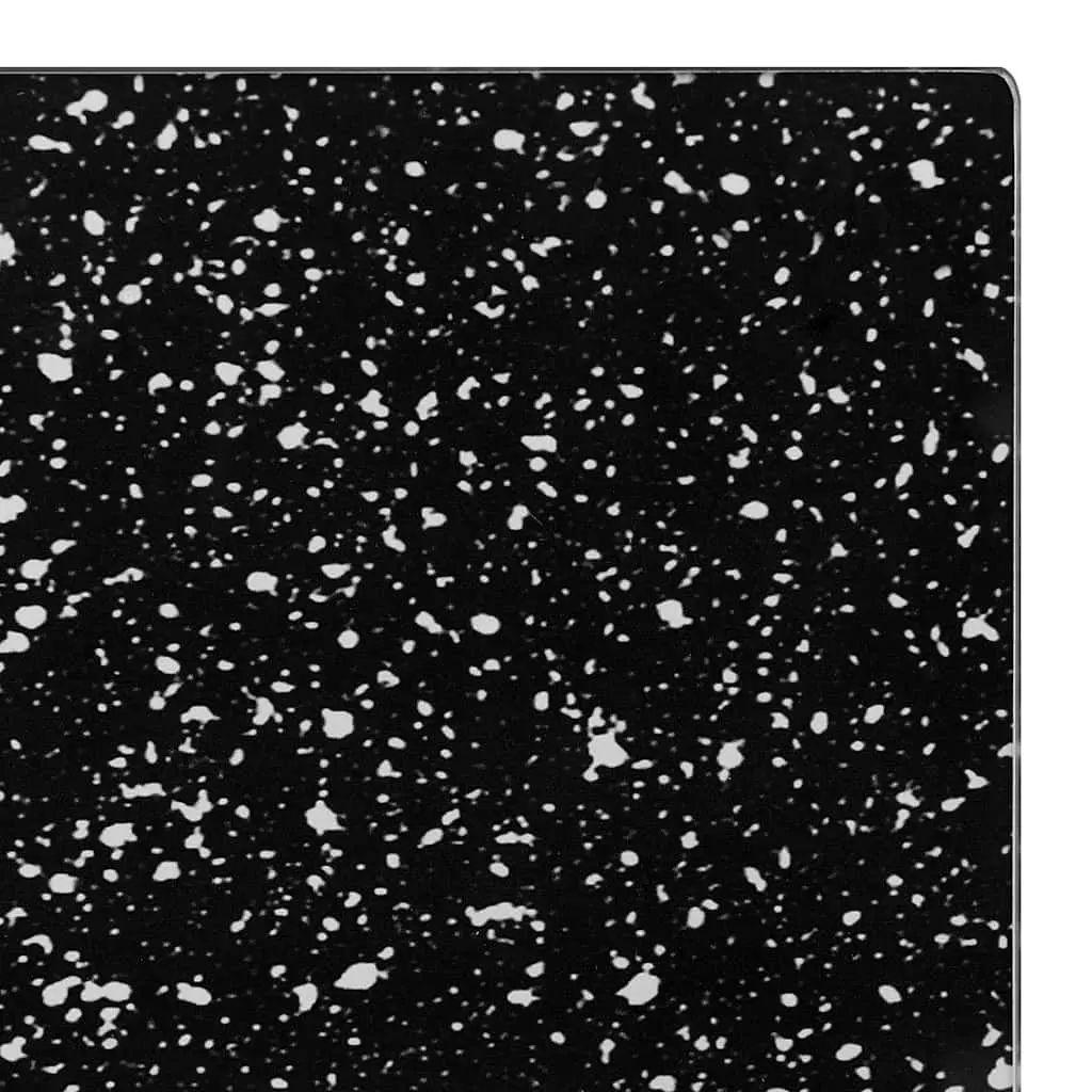 Tempered Glass Chopping Boards Set Black Granite Pattern 2 Piece