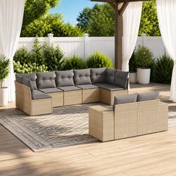 A Friendly 9-Piece Sofa Set for Your Outdoor Enjoyment