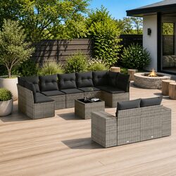 Your Ideal Outdoor Seating: 10-Piece Garden Sofa Set