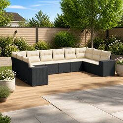 Enjoy Comfort with the 10-Piece Outdoor Garden Sofa Set
