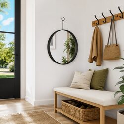 Add a Modern Touch with Our Black Round Mirror