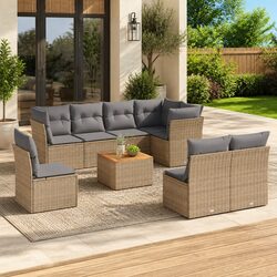 Create Your Ideal Outdoor Space with Our 9 Piece Sofa Set