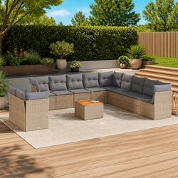 Friendly 12 Piece Garden Sofa Set - Modular Outdoor Comfort