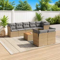 Create Comfort with a 9-Piece Garden Sofa Set