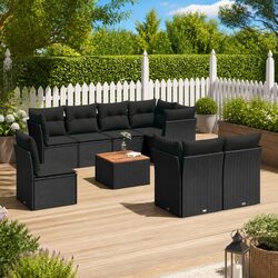 Friendly 9 Piece Outdoor Garden Sofa Set with Cushions
