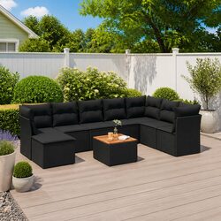Your Perfect 9 Piece Garden Sofa Set Awaits