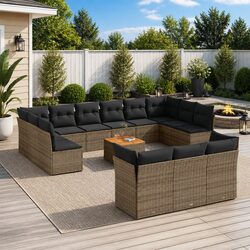 Your New 14 Piece Outdoor Sofa Set in Grey