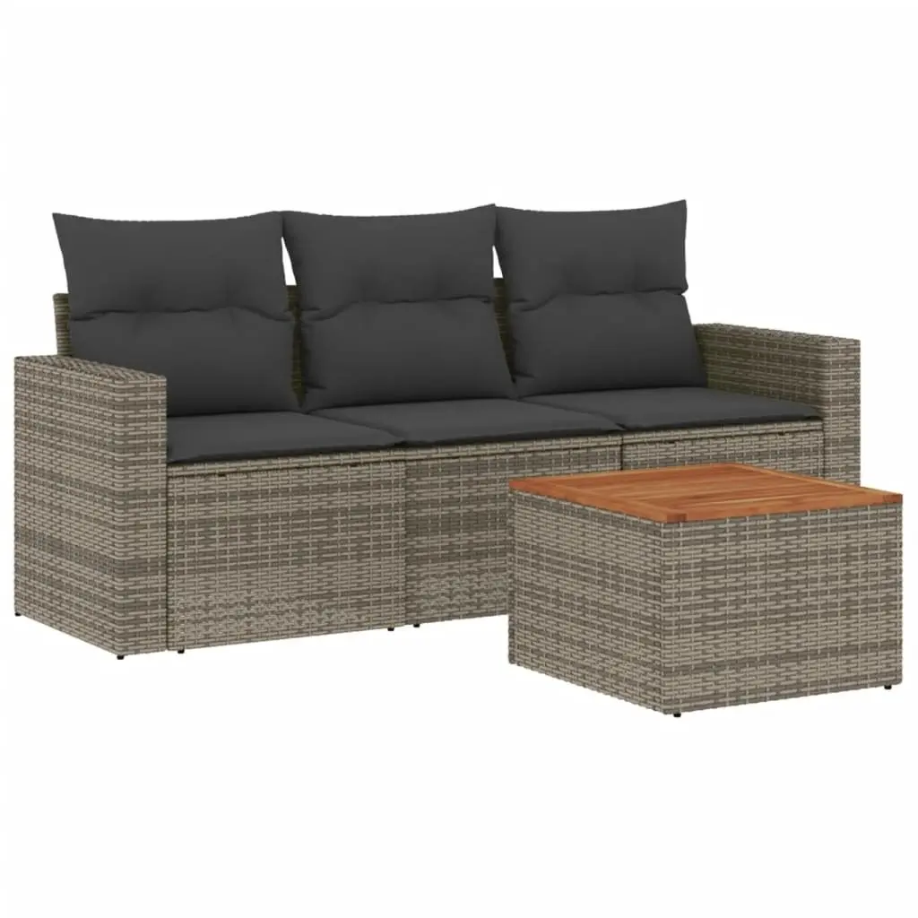 4-Piece Outdoor Sofa Set in Grey