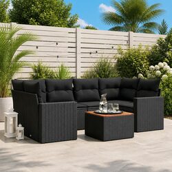 Your Friendly 7-Piece Black Garden Sofa Set