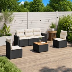 Your Outdoor Haven: 6-Piece Garden Sofa Set with Cushions