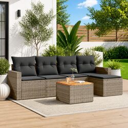 Your Outdoor Haven: 6-Piece Garden Sofa Set with Cushions