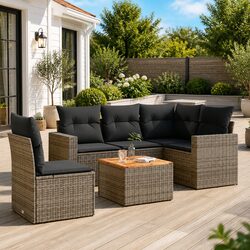 Friendly 6 Piece Garden Sofa Set for Your Outdoor Relaxation