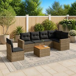 Your Perfect 7 Piece Grey Rattan Sofa Set Awaits