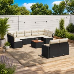 Your Outdoor Sofa Set: 10 Piece Black Modular Collection