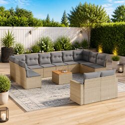 Your Ideal 13-Piece Beige Outdoor Sofa Set