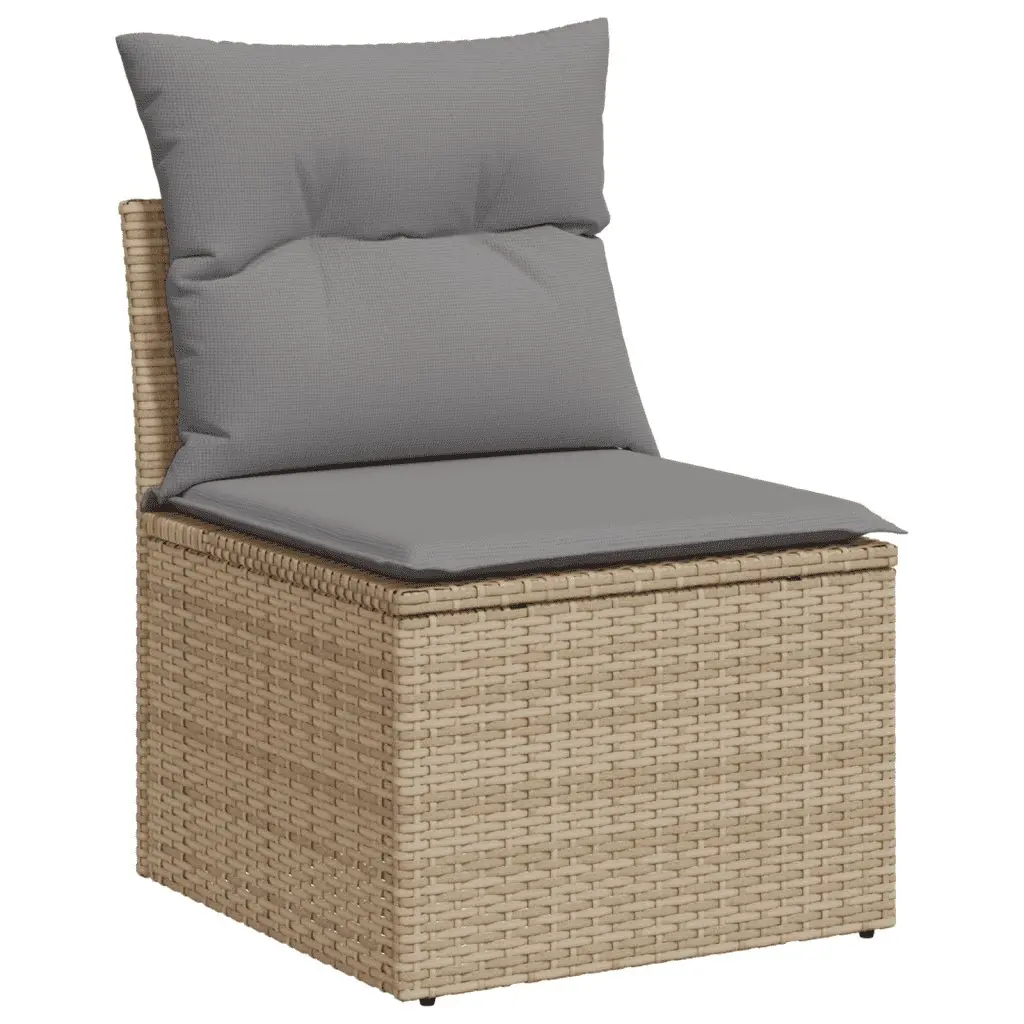 Outdoor Sectional Sofa Set 13 Piece Patio Garden Furniture Beige with Cushions