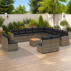 Create Comfort with a 14-Piece Outdoor Sofa Set