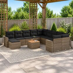 Friendly 12 Piece Outdoor Sofa Set in Grey Rattan