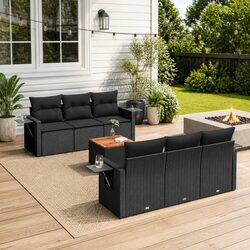7-Piece Outdoor Sectional Sofa Set for Comfort