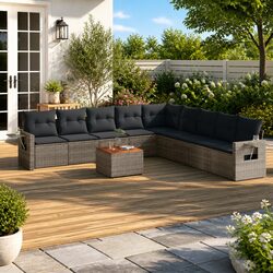 Your New 10-Piece Outdoor Sofa Set Awaits