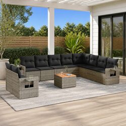 Charming 11 Piece Outdoor Sofa Set in Grey