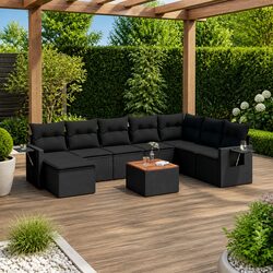 Your Outdoor Oasis: 9-Piece Modular Sofa Set