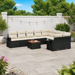 Your Ideal Outdoor Sofa Set: 10 Piece Black Rattan Collection