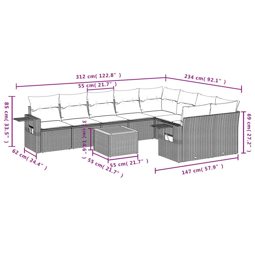 Outdoor Sectional Sofa Set