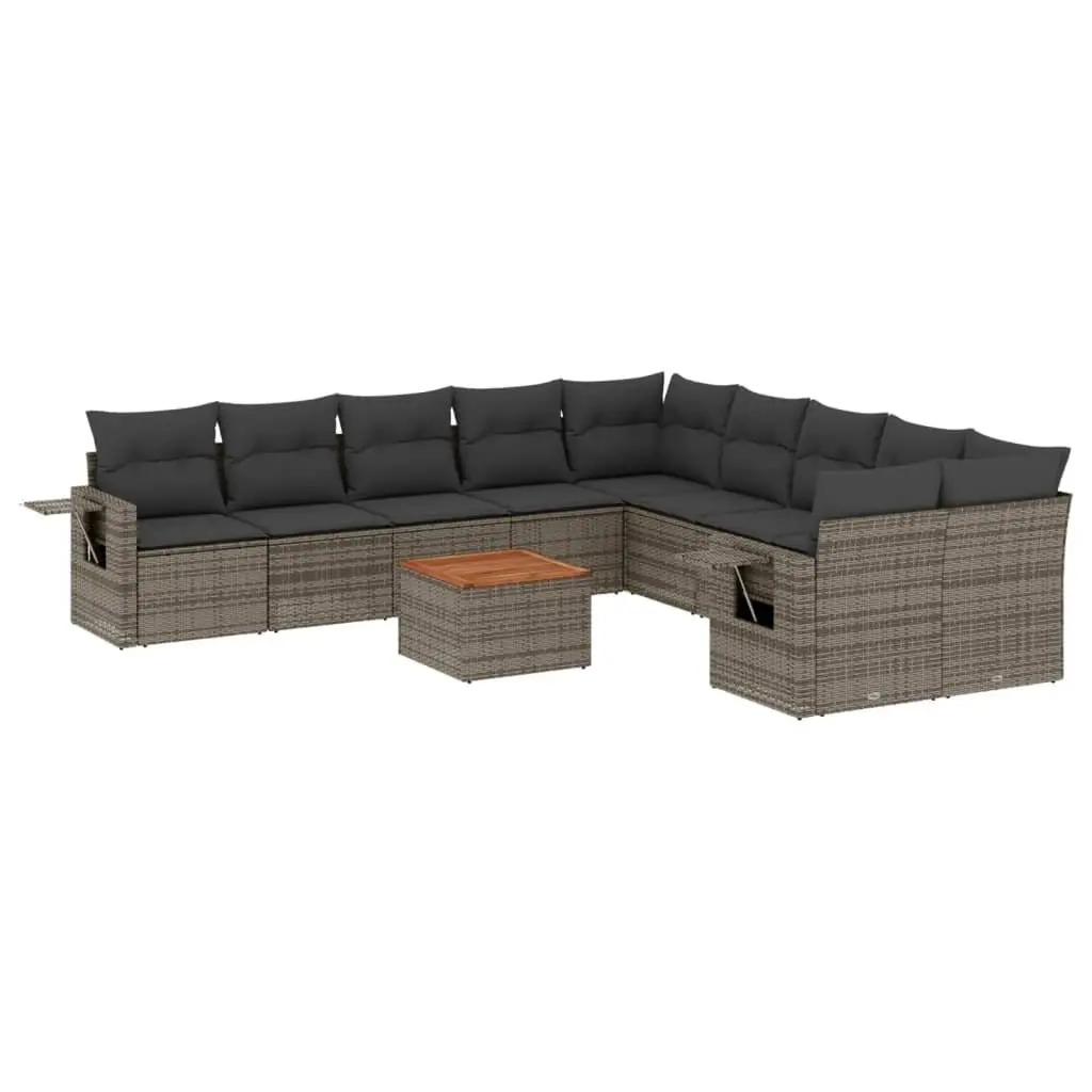 11-Piece Grey Outdoor Sofa Set