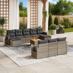 Your Friendly 11-Piece Garden Sofa Set in Grey