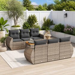 Friendly 7 Piece Garden Sofa Set to Enjoy Outdoors