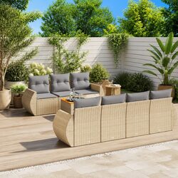 Friendly 8-Piece Garden Sofa Set with Modular Features
