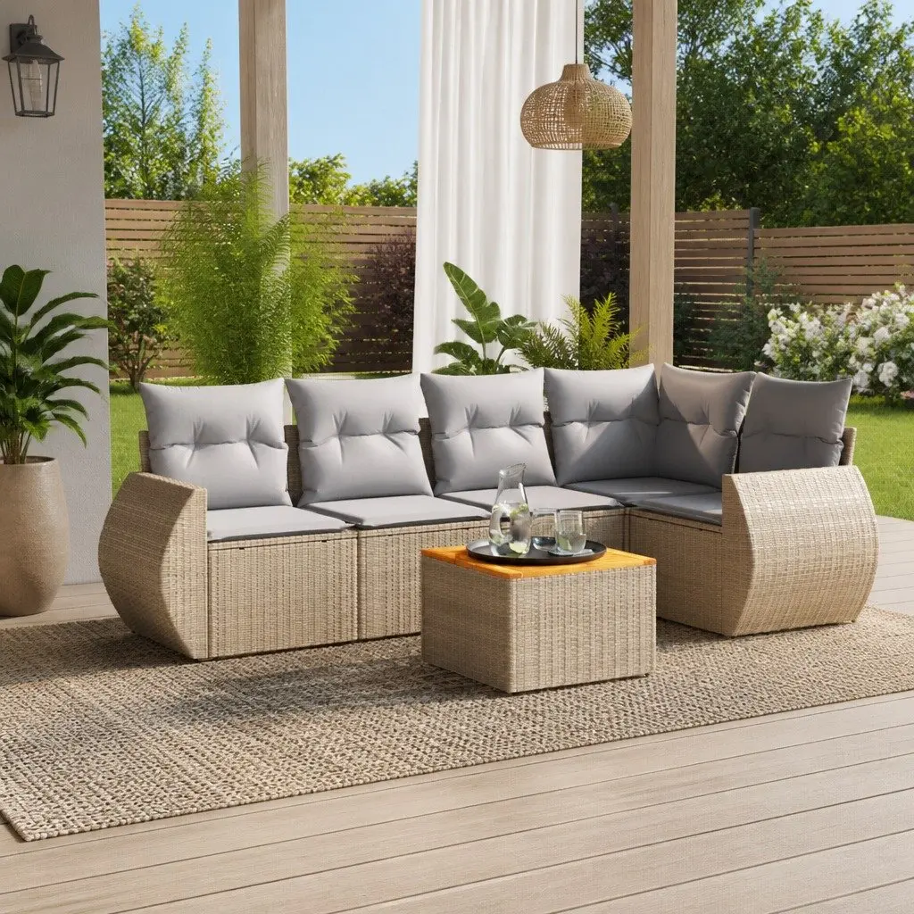6-Piece Outdoor Garden Sofa Set