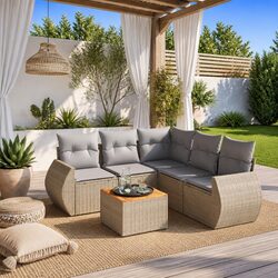 Your 6 Piece Outdoor Sofa Set with Cushions Awaits