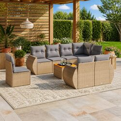 Your New Favorite Outdoor Sofa Set: 9-Piece Beige