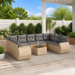 Your Friendly Outdoor Companion: 10-Piece Garden Sofa Set