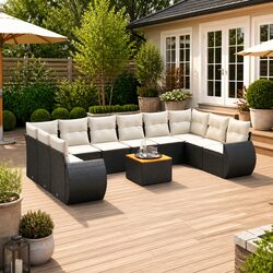 Create a Welcoming Outdoor Area with 11 Piece Sofa Set