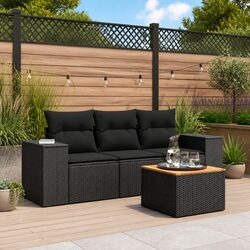Friendly 4 Piece Garden Sofa Set with Cushions