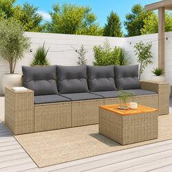 Friendly 5-Piece Modular Garden Sofa Set with Cushions