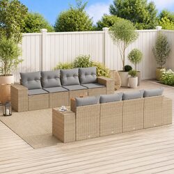 Your Ideal 9 Piece Beige Outdoor Sofa Set Awaits