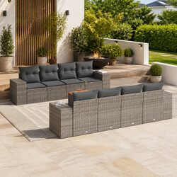 Friendly 9 Piece Garden Sofa Set: Enjoy Outdoors Comfortably