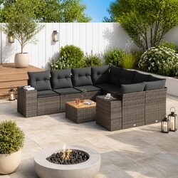 Your Perfect 9-Piece Grey Garden Sofa Set Awaits