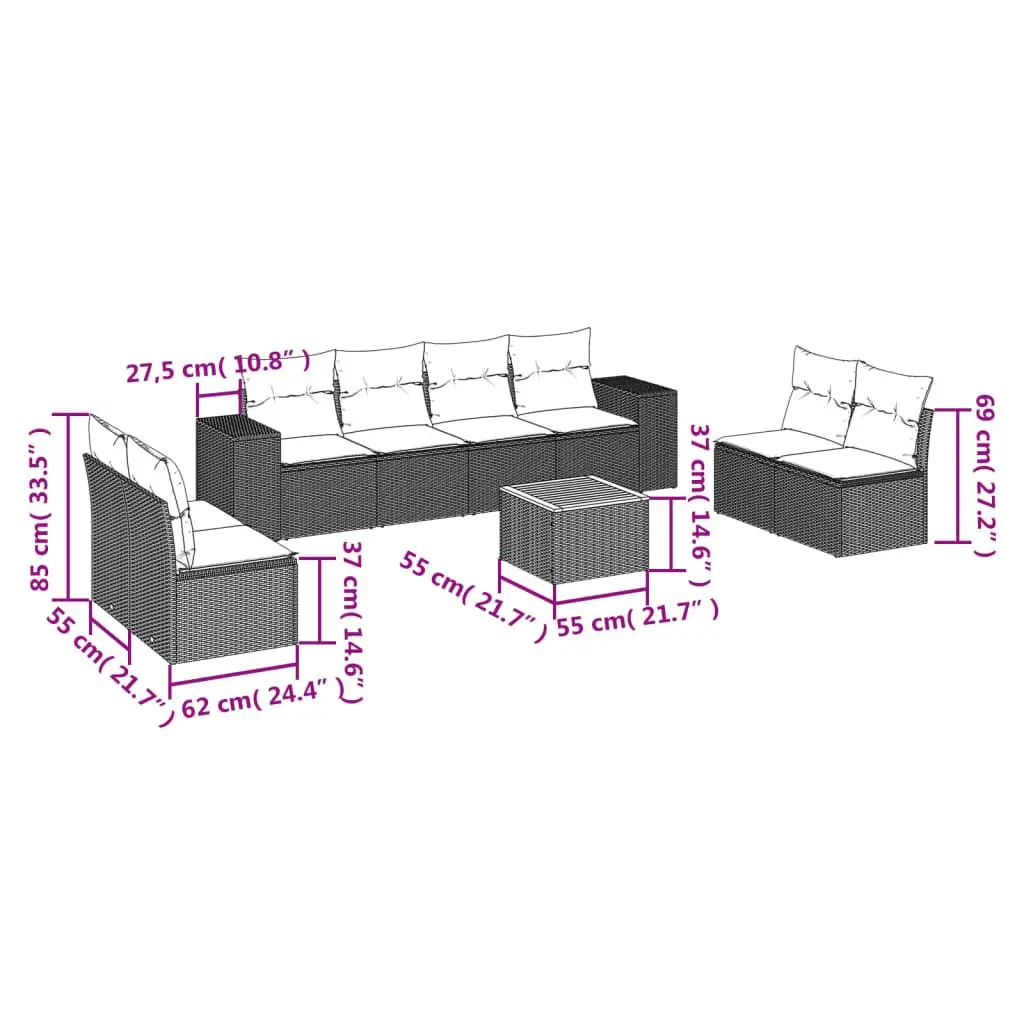 9-Piece Sofa Set
