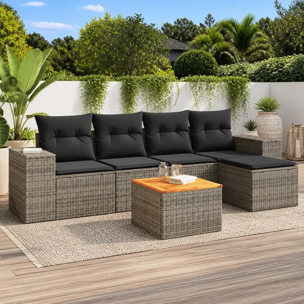 6 Piece Garden Sofa Set
