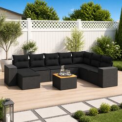 Your Ideal Outdoor 9-Piece Sofa Set with Cushions