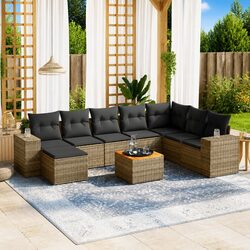 Your Perfect 9-Piece Grey Garden Sofa Set Awaits