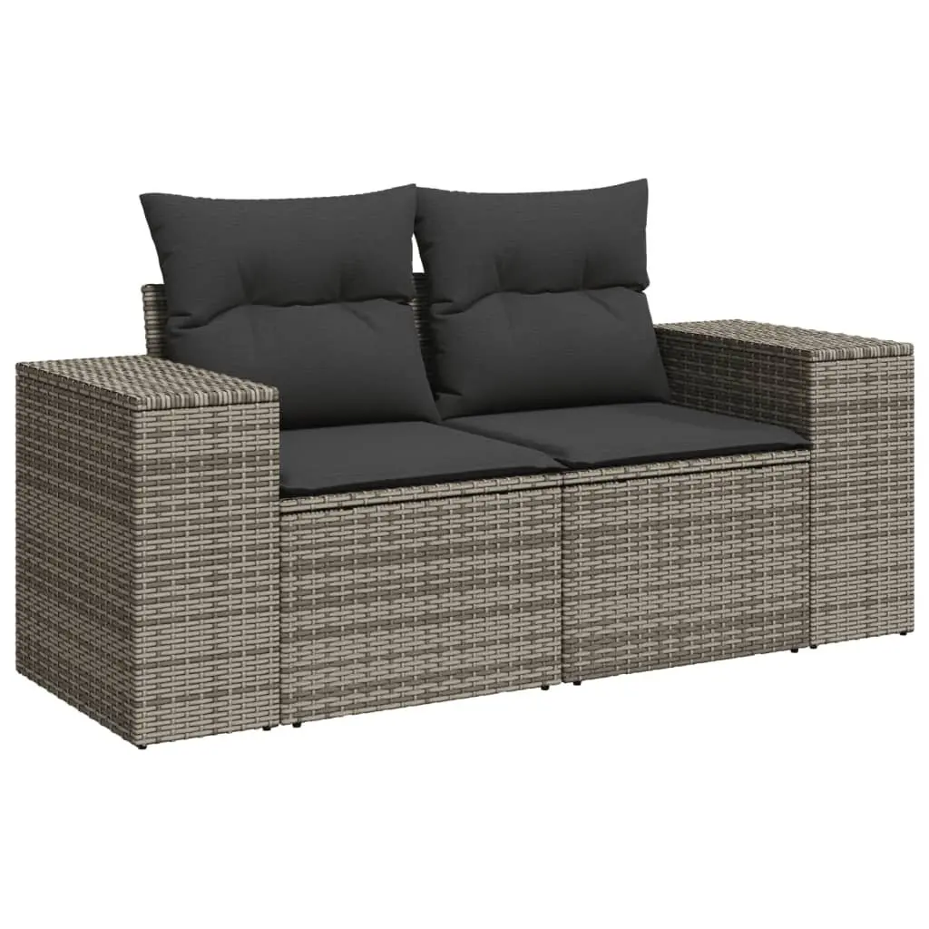 10 Piece Garden Sofa Set Outdoor Furniture Patio Seating Grey with Cushions