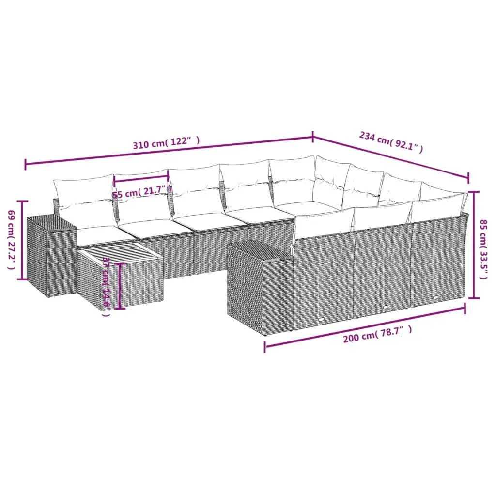 11-Piece Outdoor Sofa Set